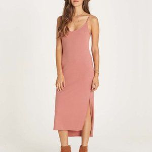 Lulus Billabong Great News Blush Pink Midi Dress